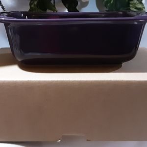 NIB EGGPLANT SM LOAF DISH